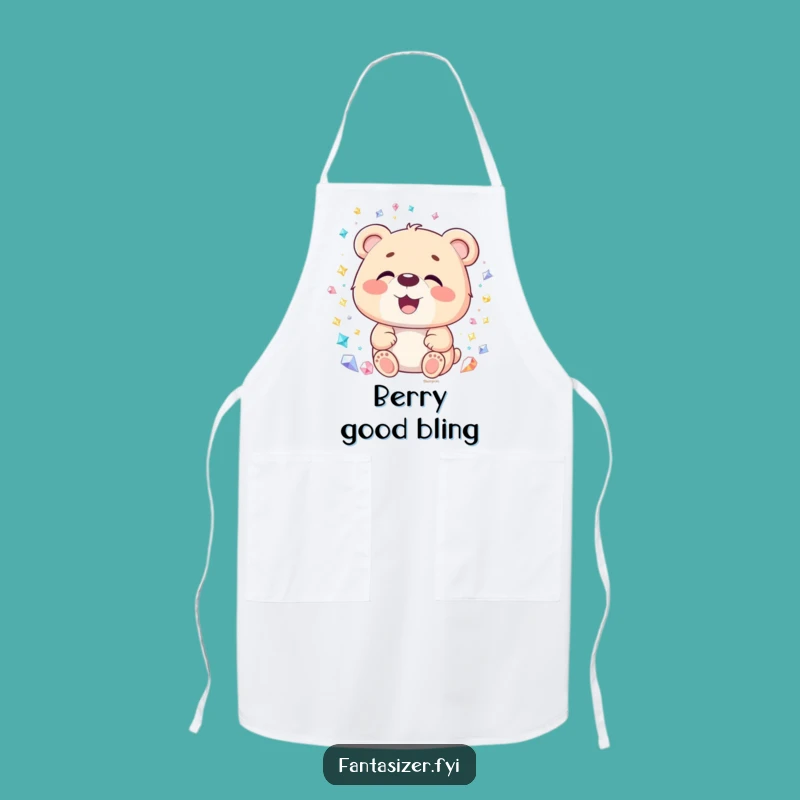 Funny Bear Gemstone Apron: Cook Up Smiles with This Hilarious Kitchen Accessory