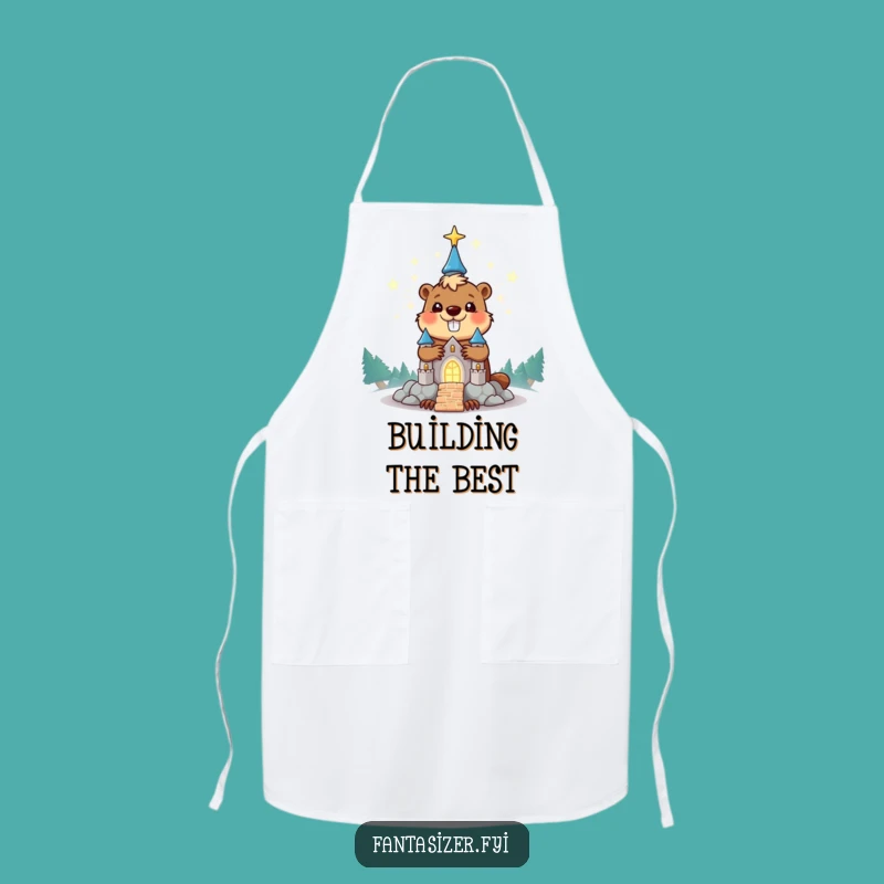 Funny Beaver Apron: Stardust Castle Chef, Hilarious Gift for Bakers