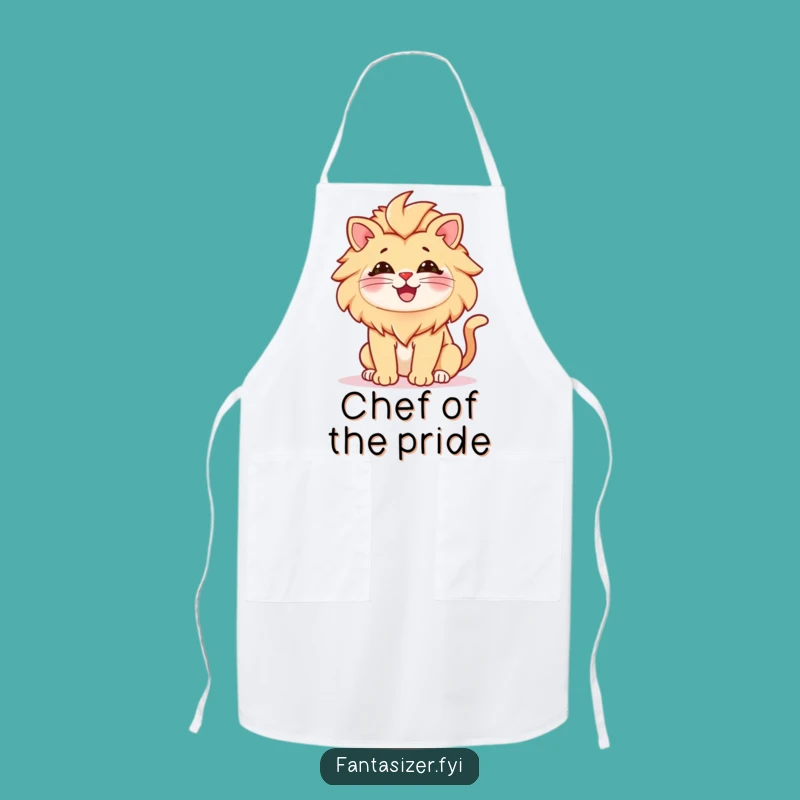 Funny Cat Lion Apron: Majestic Chef Wear, Perfect Funny Gift for Cooks
