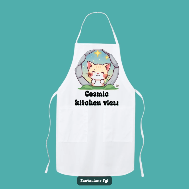 Funny Cat's Kitchen Portal Apron - Whimsical & Hilarious Cooking Gift