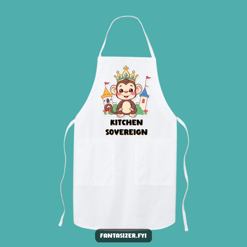 Funny Monkey King Apron: Rule the Kitchen with Charm, A Hilarious Chef Gift