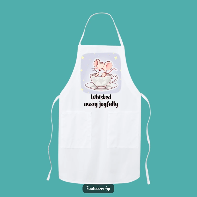 Funny Mouse Teacup Pilot Apron: Hilarious Kitchen Adventure Gift!