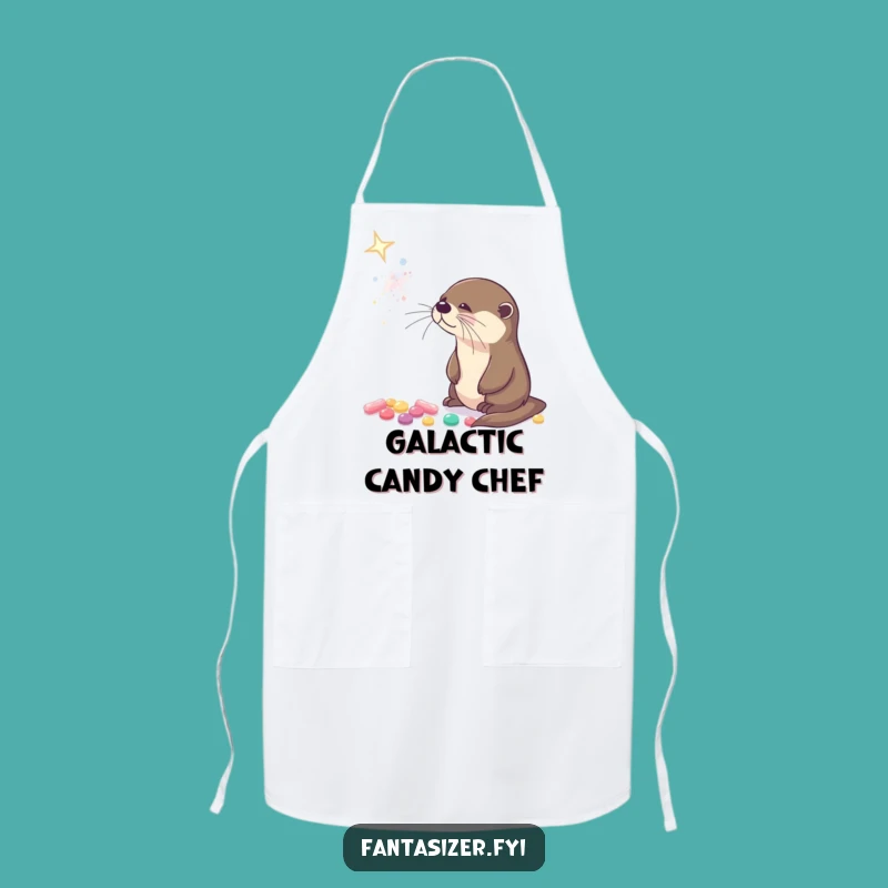Funny Otter Galaxy Apron: Sweet Gift for the Curious Home Chef