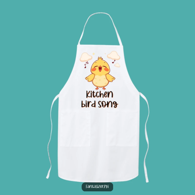 Funny Bird Cloud Stage Apron: Cook with Musical Cheer!