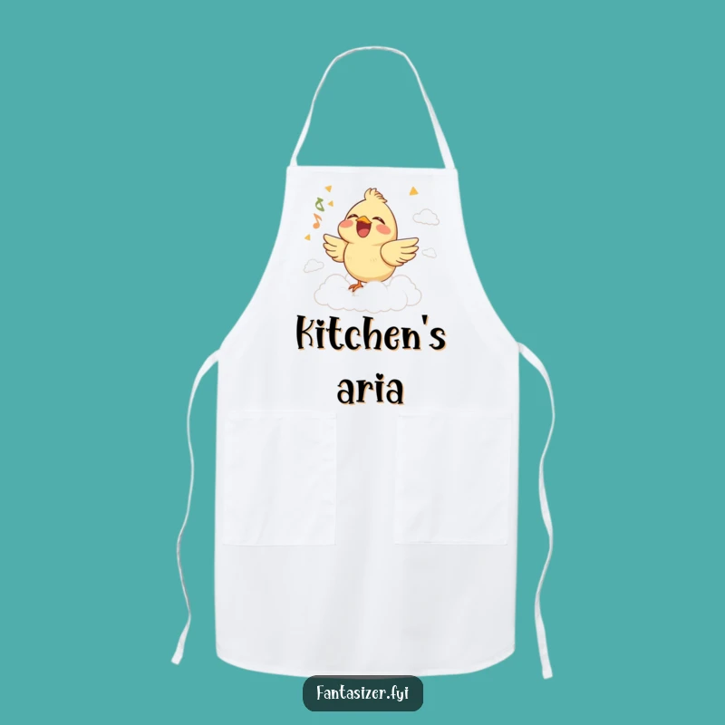 Funny Bird Cloud Stage Apron: Cook Up Melodies with This Humorous Design