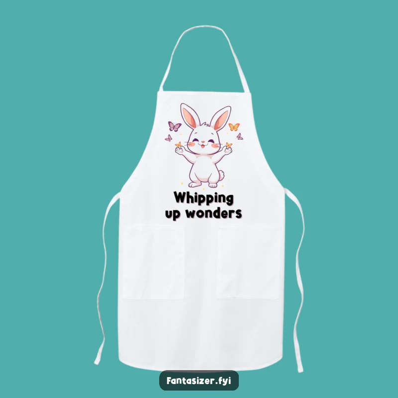 Funny Rabbit Magic Apron: Whimsical Conjurer in the Kitchen, Hilarious Cooking Gift for Dreamers
