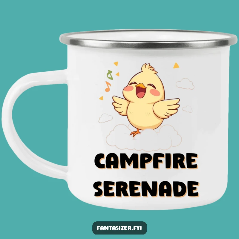 Funny Bird Cloud Stage Camping Mug: Sing Your Heart Out on the Go