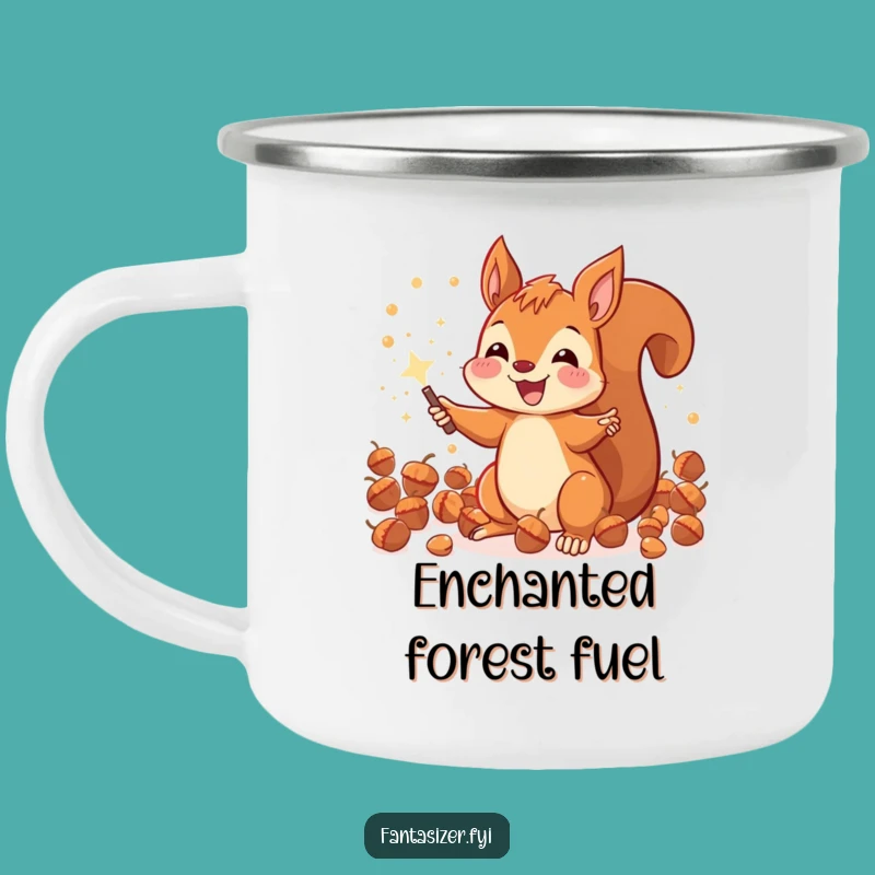 Durable Funny Squirrel Magic Camping Mug - Outdoor Enchantment