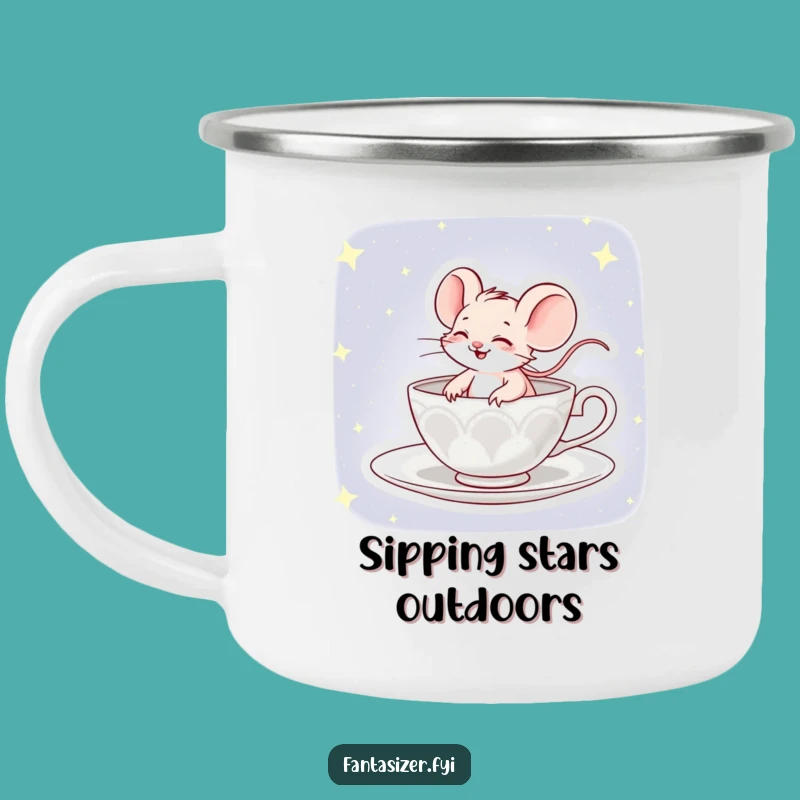 Funny Mouse Cosmic Camping Mug: Hilarious Adventure Companion!