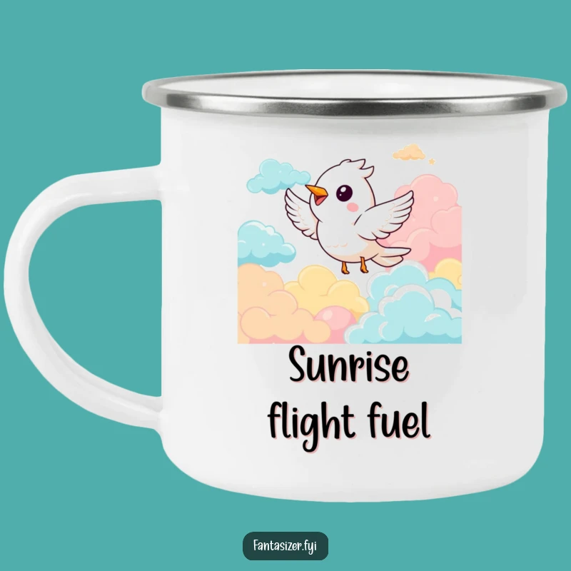 Funny Bird Soaring Camping Mug: Adventure Fuel for Your Funny Gift
