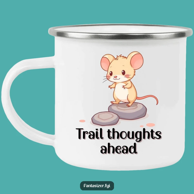 Funny Mouse Thought Camping Mug: Reflective Campfire Brew, Perfect Funny Gift for Hikers
