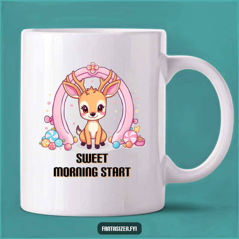 Funny Deer Candy Portal Mug - Sweet Dreams Animal Humor Gift