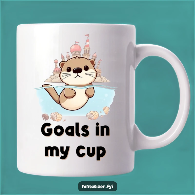 Funny Otter Dreamer Mug: Ambitious Character Design for a Funny Gift