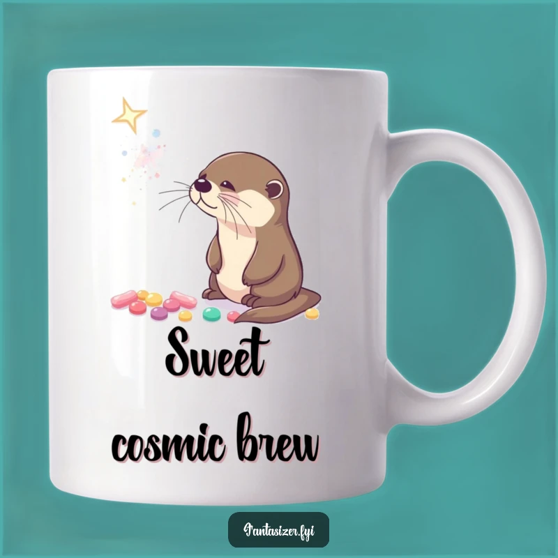 Funny Otter Galaxy Candy Mug: Sweet Gift for Curious Minds and Star Gazers