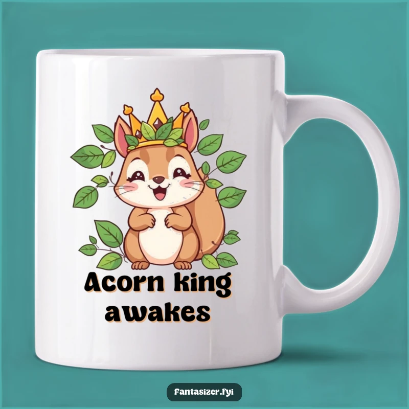 Funny Squirrel King Mug: Regal Humor for Your Morning Brew