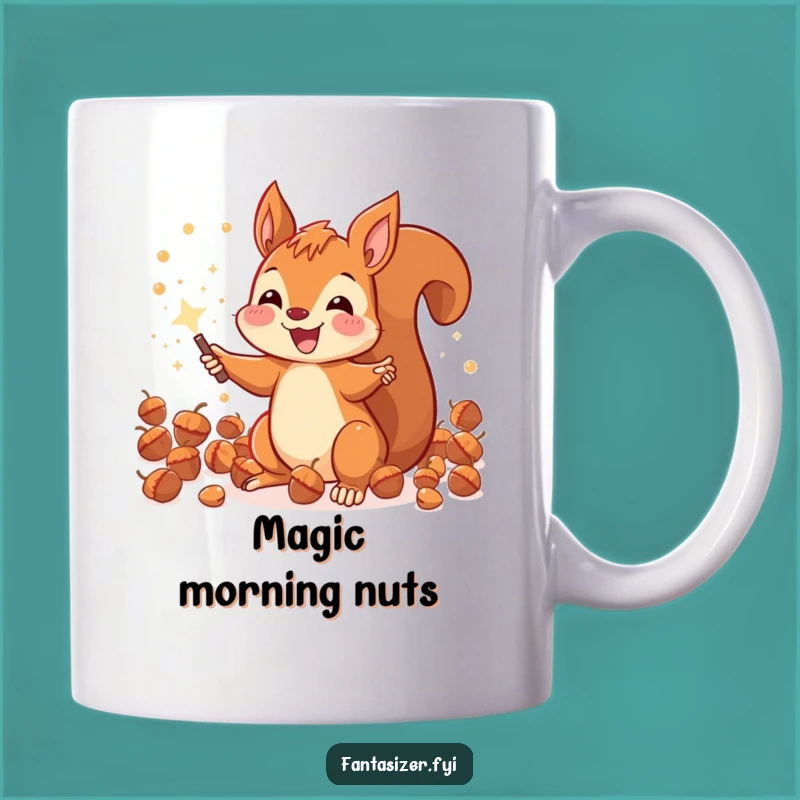 Funny Squirrel Magic Mug - Enchanting Acorn Gift for Nature Lovers