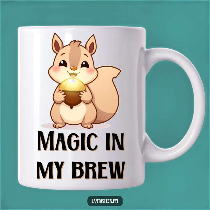 Funny Squirrel Magic Mug: Enchanting Character Design Perfect for a Funny Gift