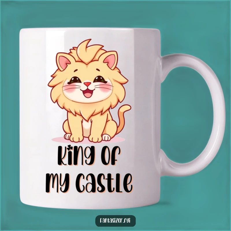 Funny Cat Lion Dream Mug: A Majestic Feline's Royal Funny Gift Idea