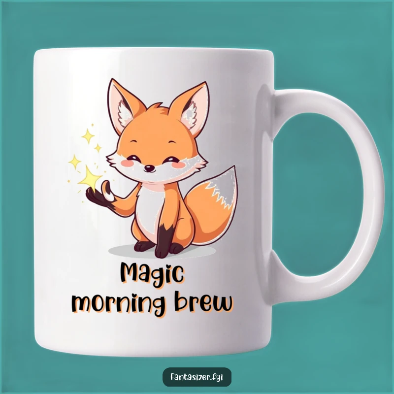 Funny Magic Fox Paws Mug: Creative Sparkle Enchantment Gift for Wizards