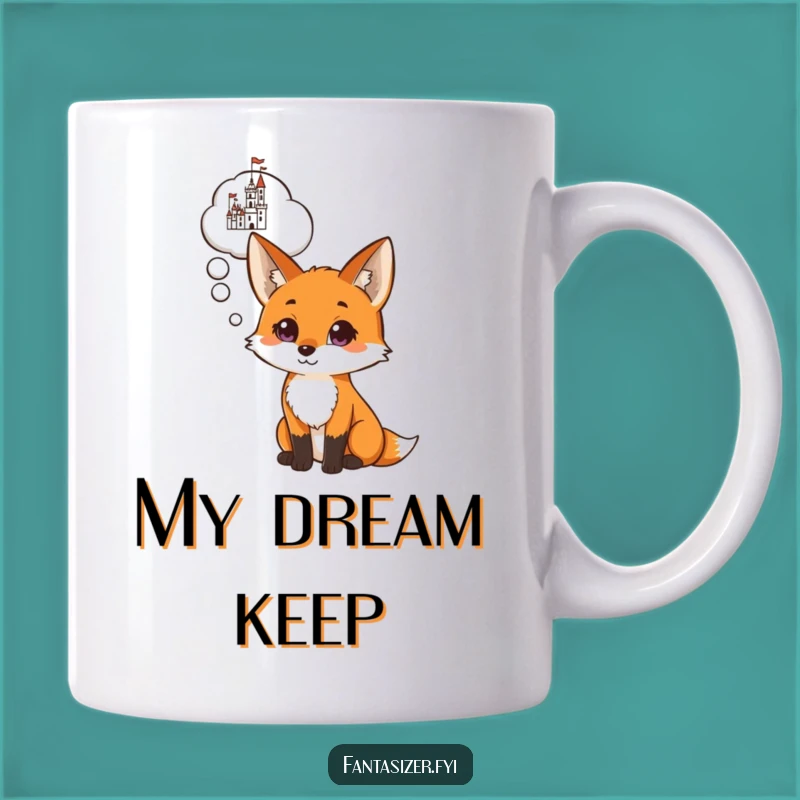 Funny Fox Castle Dream Mug: Spark Imagination with This Humorous and Whimsical Gift Idea