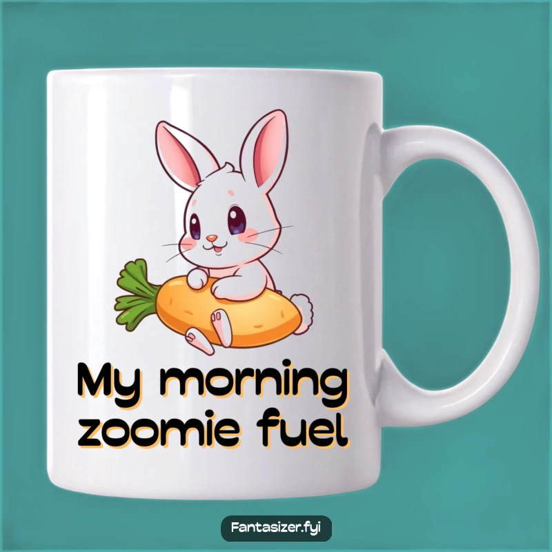Funny Flying Carrot Rabbit Mug: A Whimsical Bunny Adventure Gift for Humor Lovers