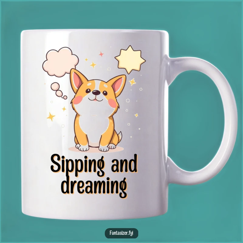 Funny Corgi Dreamer Mug - Hilarious Fantasy Gift for Dog Lovers