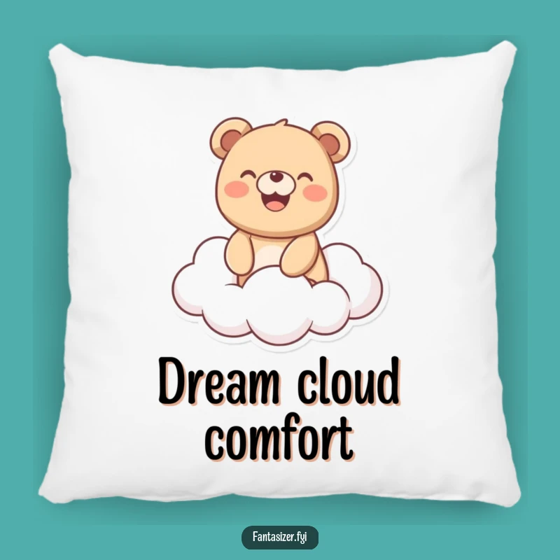 Funny Bear Cloud Rider Pillow: Cozy Comfort, Hilarious Happy Accent Gift