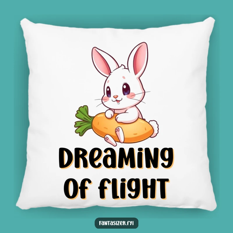 Funny Flying Carrot Rabbit Pillow: Add a Comedic Touch to Your Comfort with This Whimsical Design