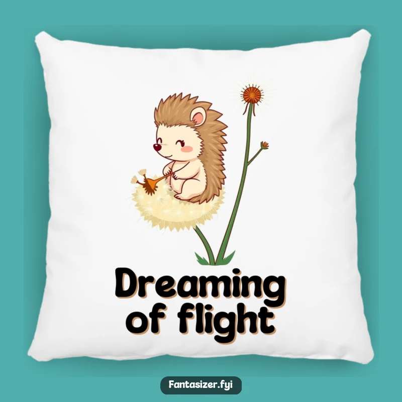 Funny Hedgehog Dandelion Pillow: Cozy Whimsy for Your Funny Gift