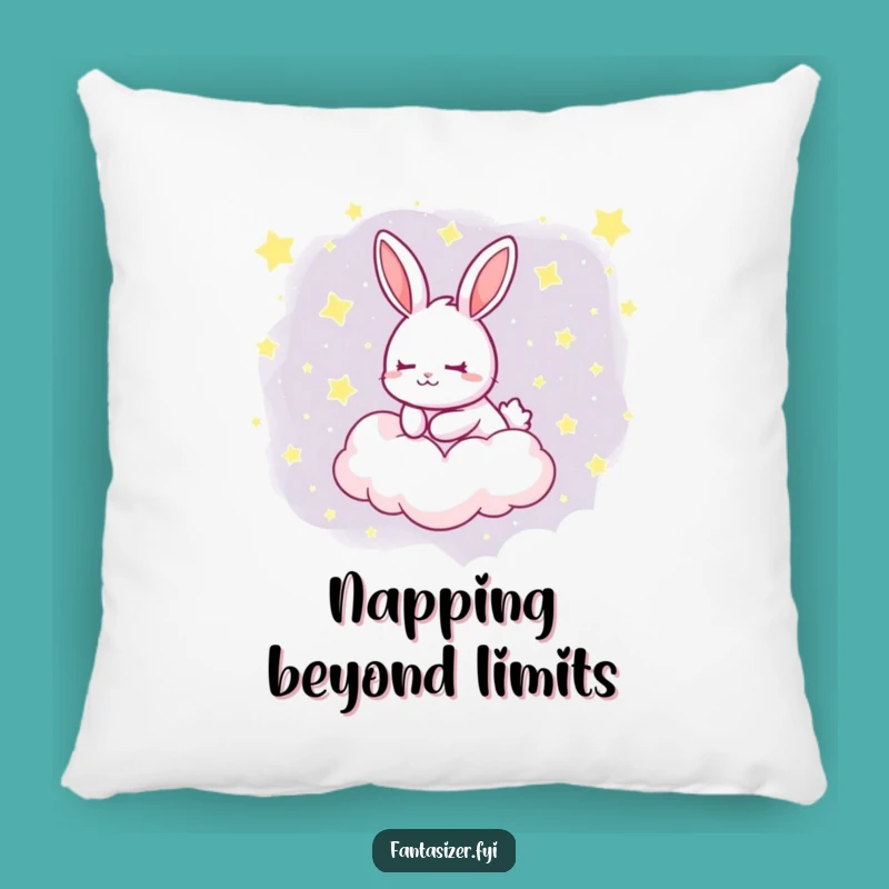 Funny Cozy Rabbit Dream Pillow: Whimsical Starry Cloud Comfort Gift