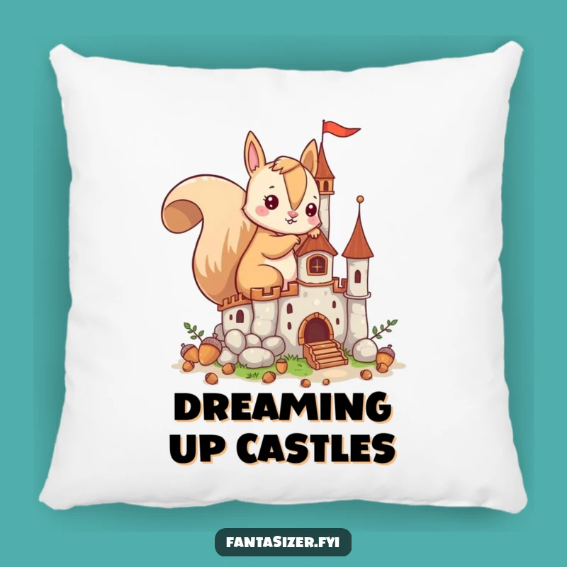 Funny Cozy Squirrel Castle Pillow: Imaginative Acorn Comfort Gift