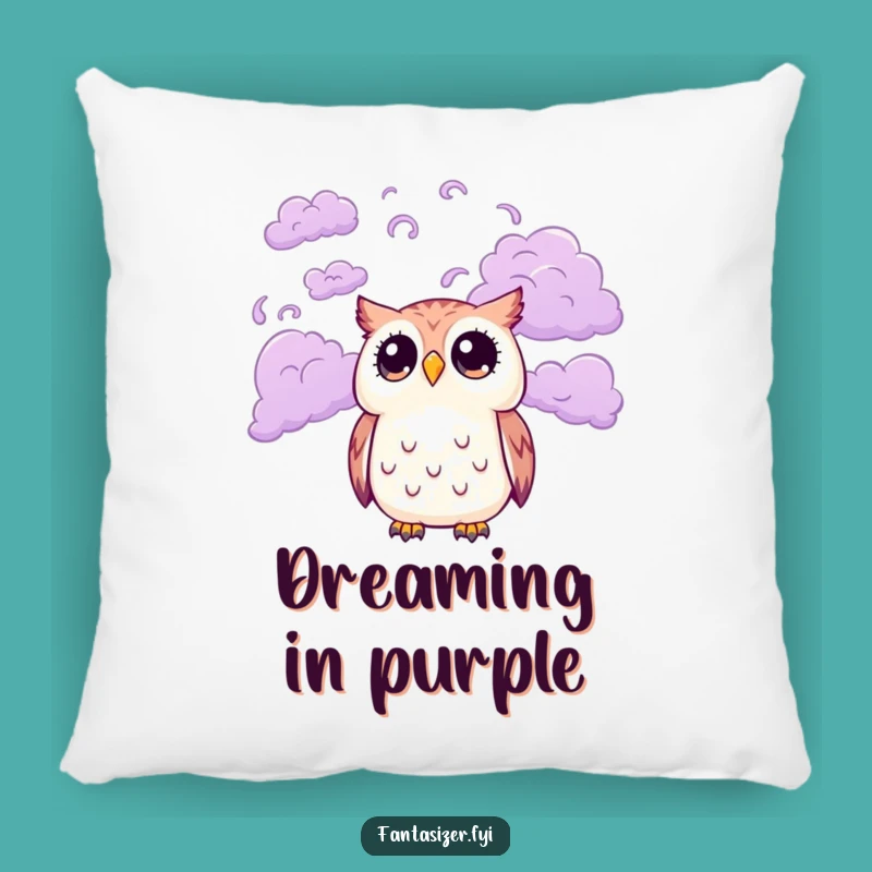 Funny Owl Cloud Pillow: Cozy Cushion with a Wide-Eyed Owl, Whimsical Sky Design, Cute Gift