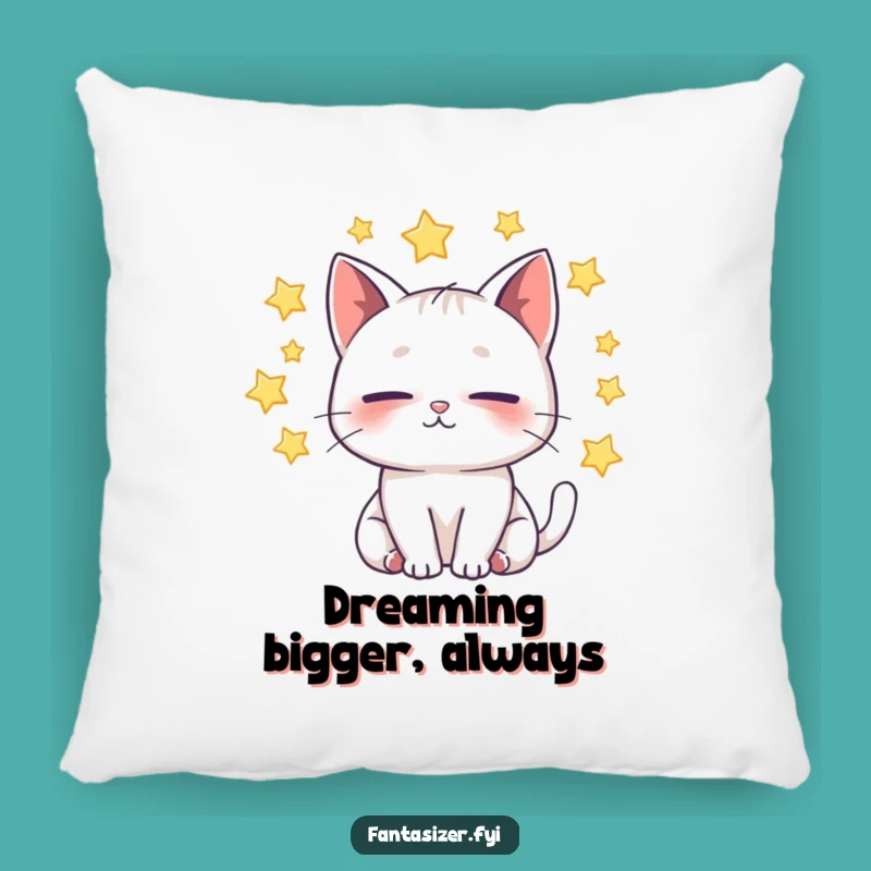 Funny Whimsical Cat Dream Pillow: Cozy Starry Night Companion Gift