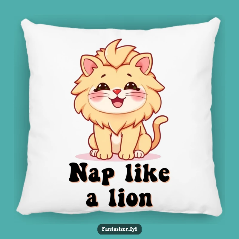 Funny Cat Lion Pillow: Cozy & Majestic Funny Gift for Ultimate Relaxation