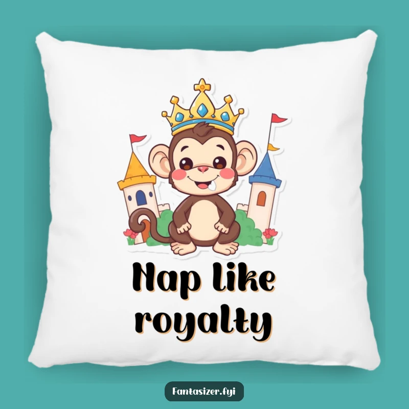 Funny Monkey King Pillow: Royal Comfort, Whimsical Charm, The Perfect Humorous Gift