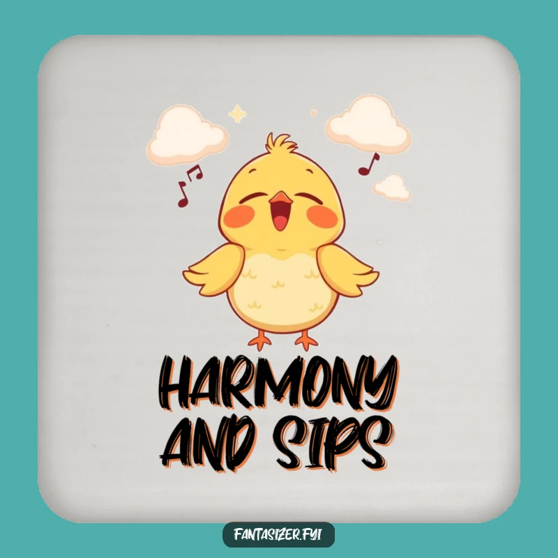 Funny Bird Cloud Stage Coaster Set: Protect Surfaces Harmoniously!