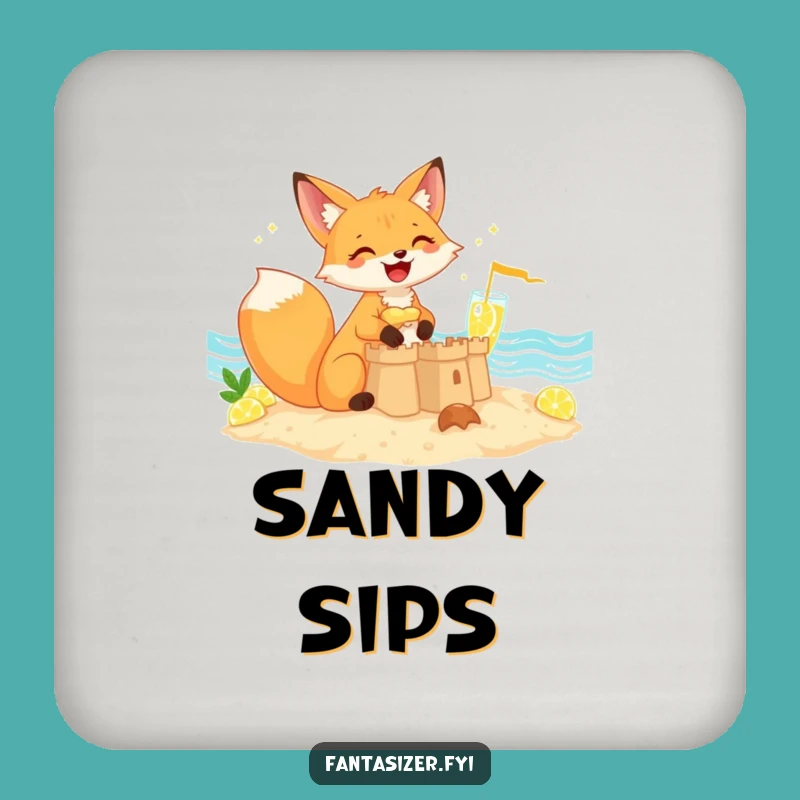 Funny Fox Sandcastle Coasters: Set of Hilarious Beach Protection Gift