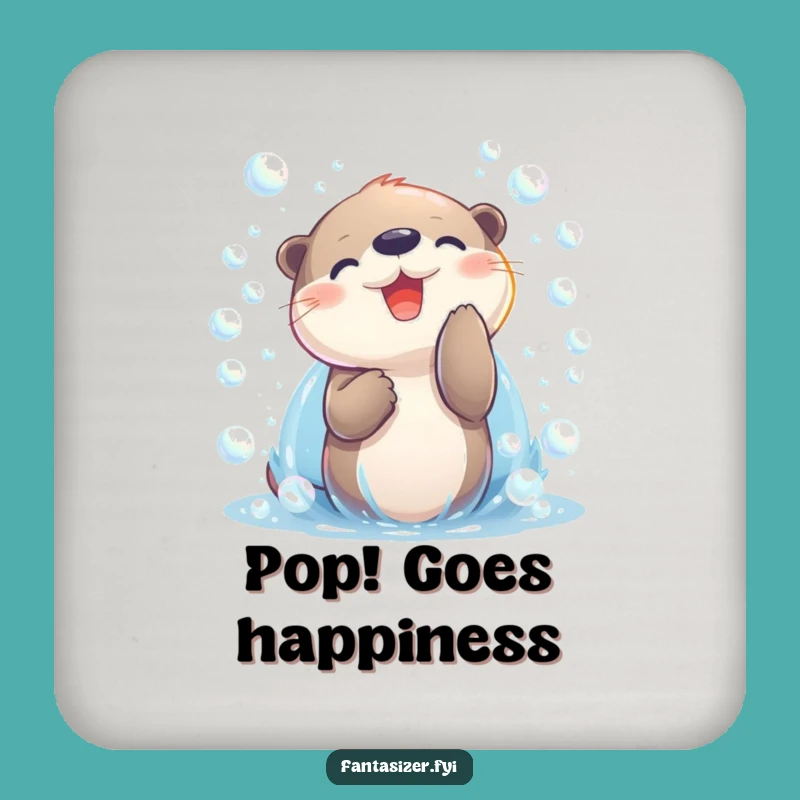 Funny Otter Bubble Protector Coaster - Joyful & Hilarious Gift