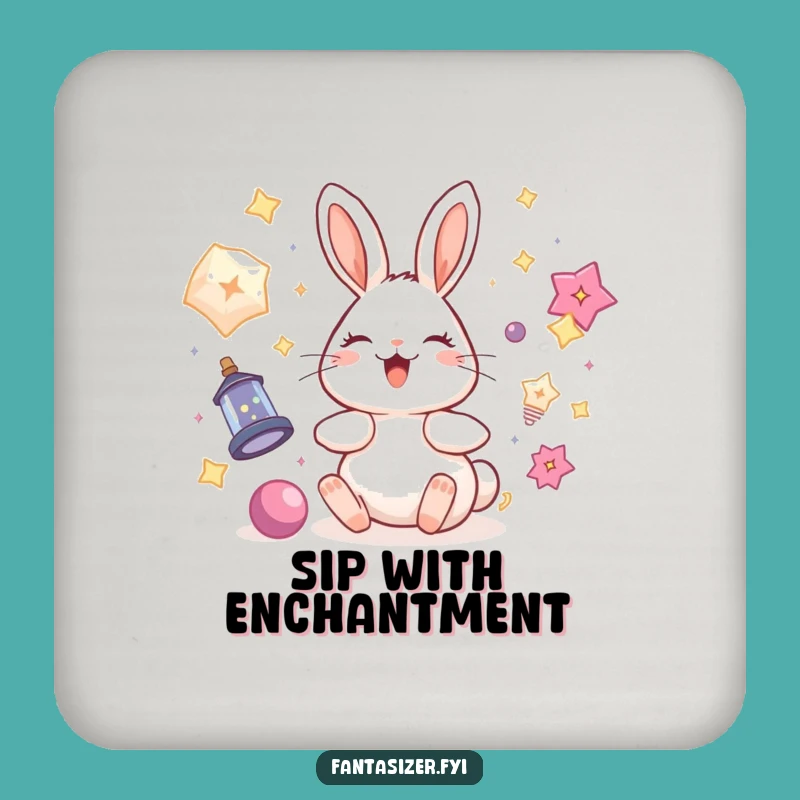 Funny Rabbit Magic Coaster: Protect Surfaces with Enchanting Whimsy