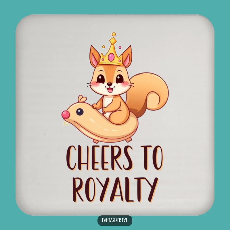 Funny Squirrel Coaster Set: Pastry Flight Protection, Unique and Funny Gift