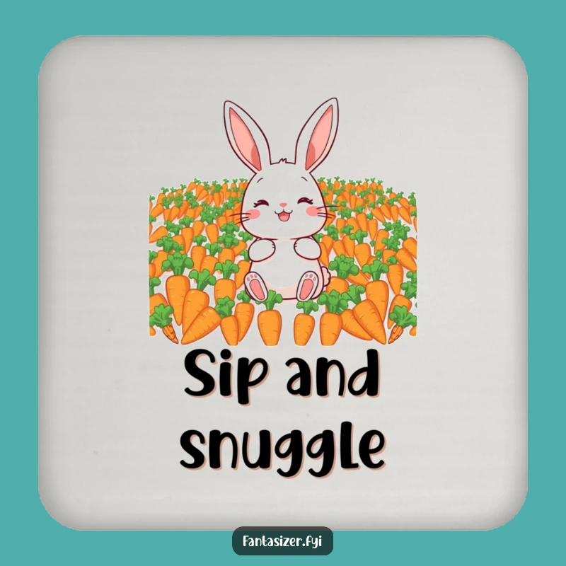 Funny Rabbit Carrot Coaster: Table Protection, Cute Funny Gift