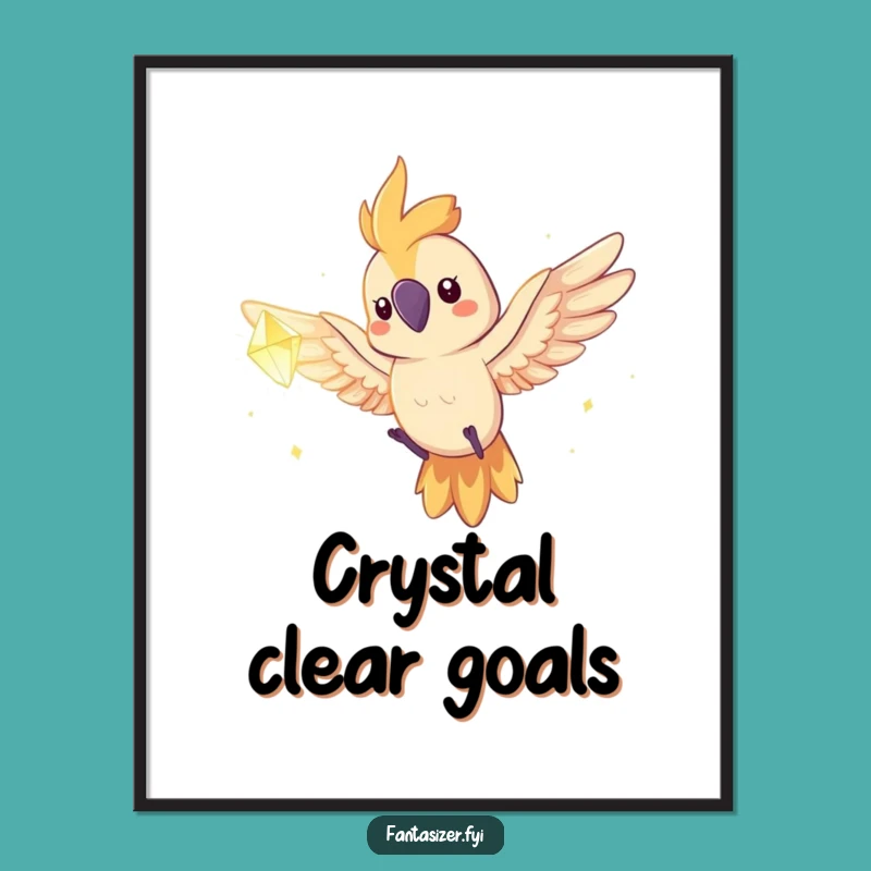 Funny Parrot Dream Flight Poster - Inspirational Wall Art & Gift