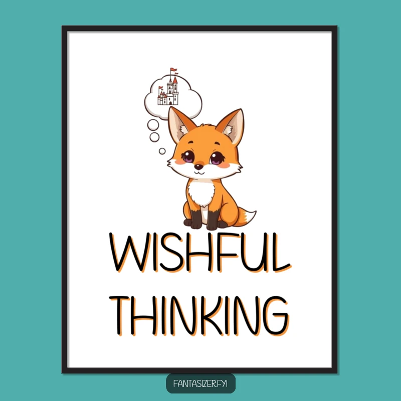 Funny Fox Castle Dream Poster: Inspire Your Space with Whimsical and Humorous Art