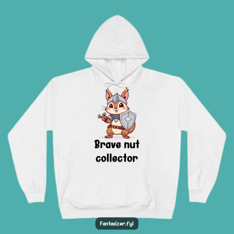 Cozy Funny Knight Squirrel Hoodie - Brave the Cold in Hilarious Style