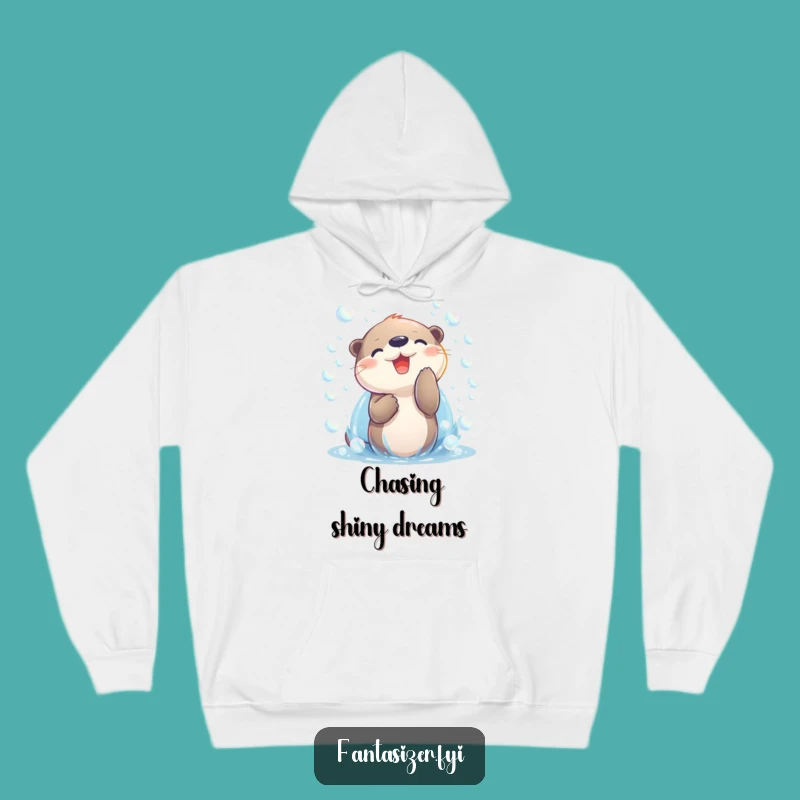 Cozy Funny Otter Bubble Hoodie - Warm & Joyful Comfort Gift