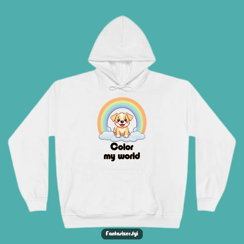 Funny Puppy Rainbow Hoodie: Cozy Portal Adventure, Ideal Funny Gift for Kids