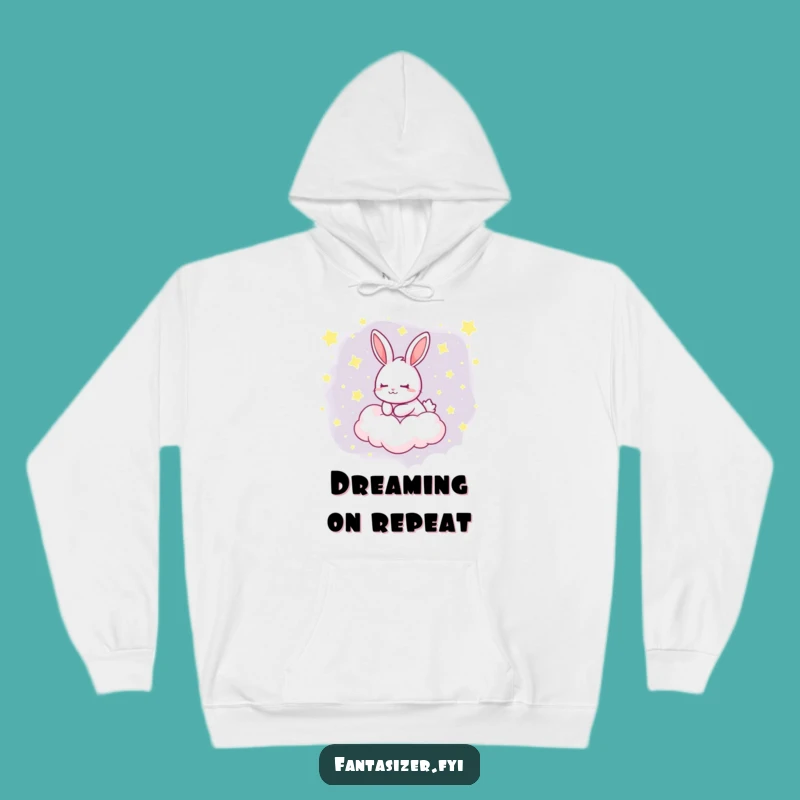Cozy Funny Rabbit Dream Hoodie: Whimsical Starry Cloud Gift for Ultimate Comfort