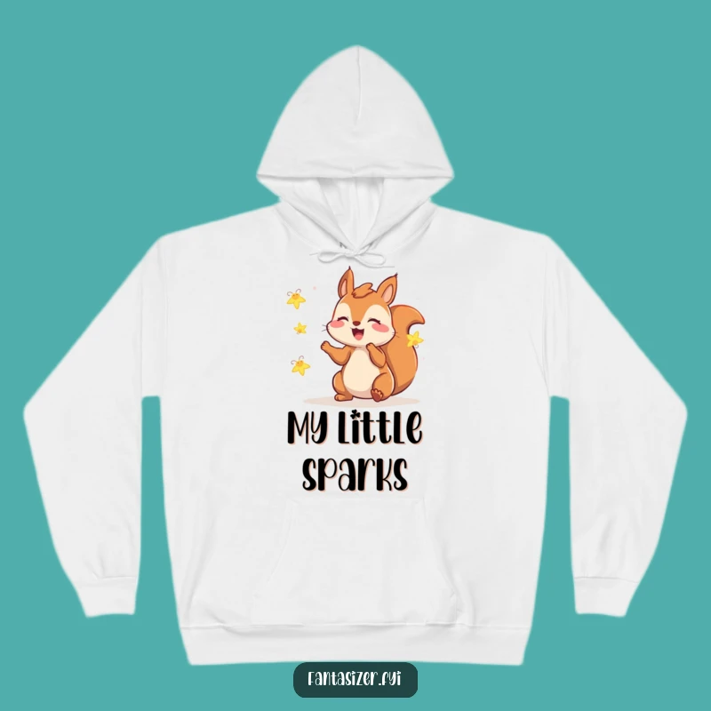 Cozy Funny Squirrel Fireflies Hoodie: Warm Playful Humor, Unique Gift