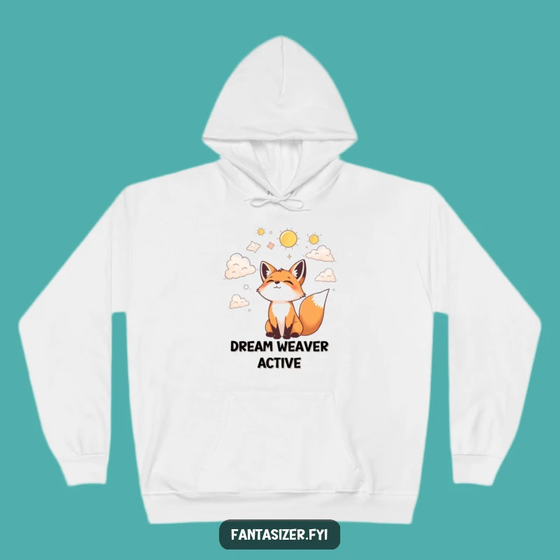 Funny Fox Cloud Gazing Hoodie: Cozy Dreamer, Fantastical Comfort