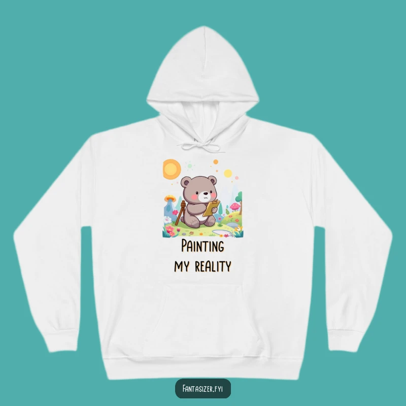 Funny Bear Artist Hoodie: Cozy Up in Creative Comfort, A Hilarious Warm Gift